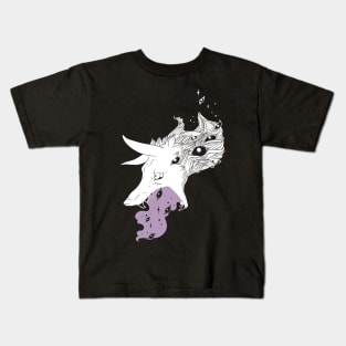 Wild Wolf Creature With Stars And Eyes Kids T-Shirt